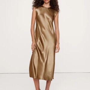 Banana Republic Gold Sheath Midi Dress